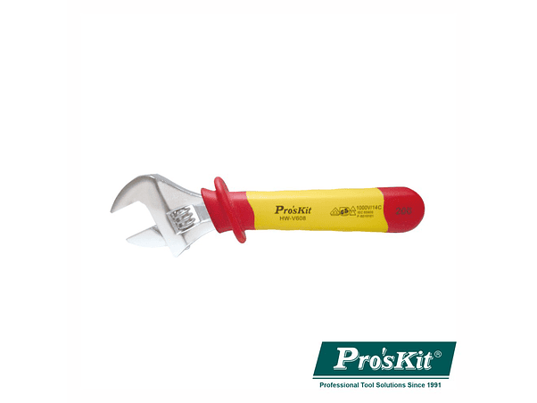 CHAVE INGLESA ISOLADA 200MM VDE 1000V PROSKIT 1