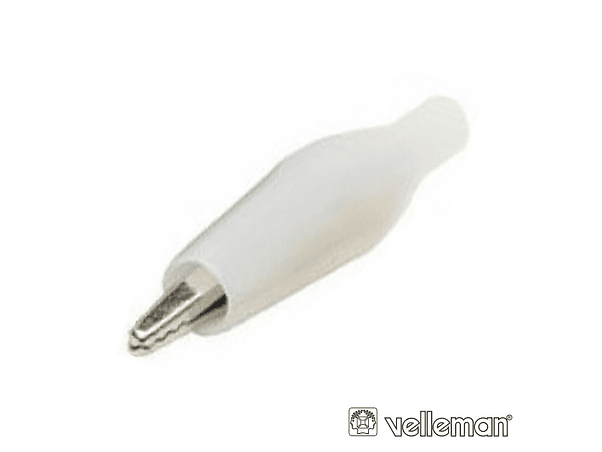 PINÇA CROCODILO 27MM ISOLADA BRANCO 1