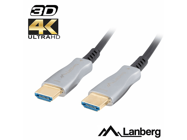CABO HDMI FIBRA ÓPTICA DOURADO MACHO / MACHO 2.0 4K 30MT 1