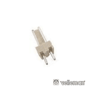 PLACA DE 2 CONTACTOS MACHO VELLEMAN