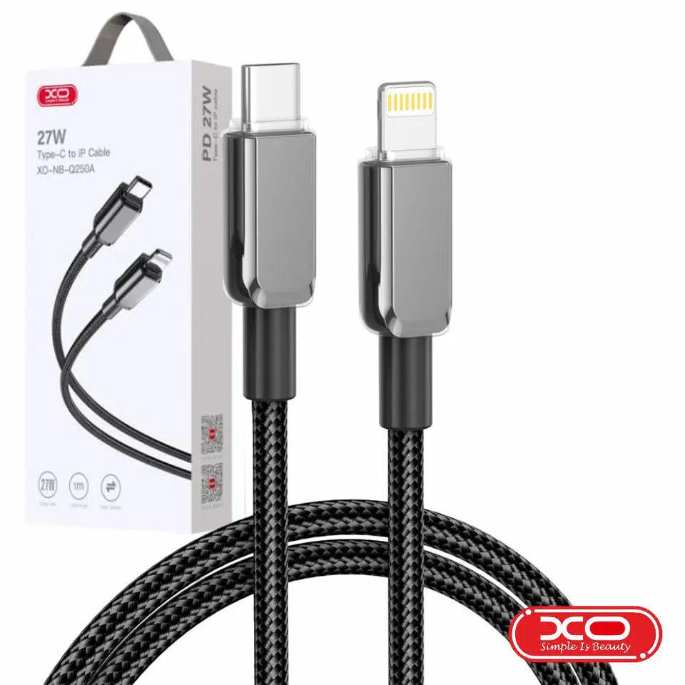 CABO USB-C MACHO / LIGHTNING MACHO PD 27W 1M PRETO XO 1