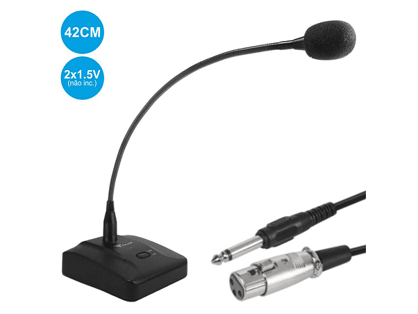 MICROFONE CONDENSADOR PESCOÇO CISNE BOTÃO 1