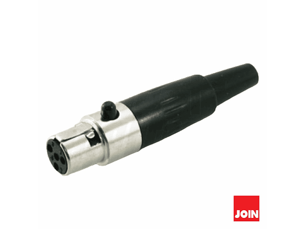 FICHA XLR MINI 3P FÊMEA COM BLOQUEIO JOIN 1