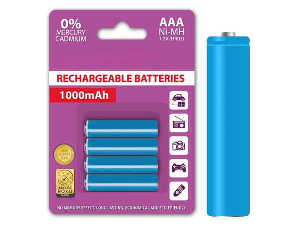 BATERIA NI-MH AAA 1.2V 1000MA 4X BLISTER 1