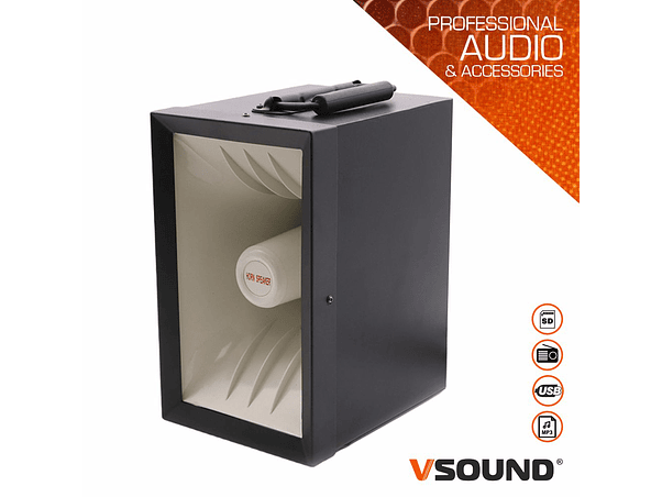 SISTEMA AMPLIFICADO 50W USB/MP3 COM BATERIAS VSOUND 1