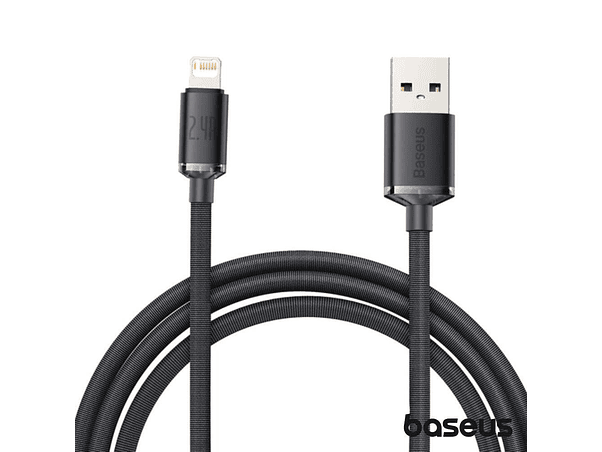 CABO USB-A MACHO PARA LIGHTNING MACHO 2M CRYSTAL SHINE BASEUS 1