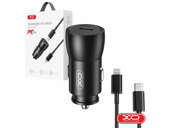ADAPTADOR ISQUEIRO USB-C PD 25W COM CABO LIGHTNING 1M XO 1