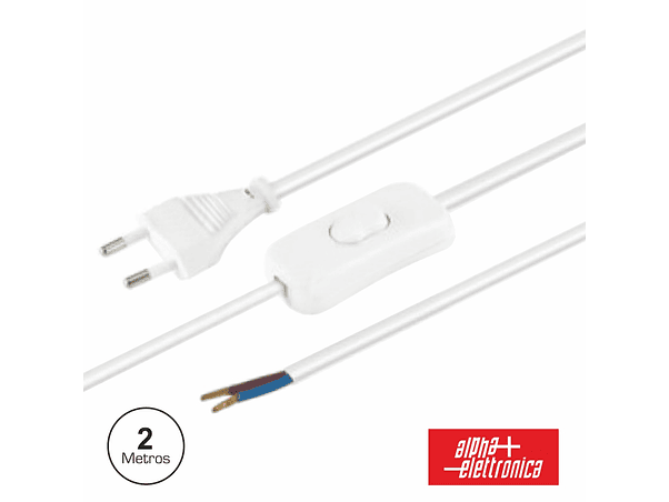 CABO DE ALIMENTAÇÃO COM INTERRUPTOR 2M BRANCO 1
