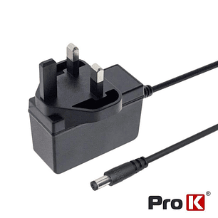 ALIMENTADOR SWITCHING COM FICHA INGLESA 12V 1A PROK