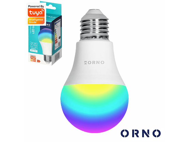 LÂMPADA LED E27 A60 5.5W RGBW 6000K 800LM TUYA ORNO 1