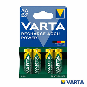 PILHA RECARREGÁVEL AA 1.2V 2600MA 4X BLISTER VARTA