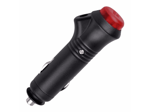 FICHA ISQUEIRO MACHO COM INTERRUPTOR LED PARA SOLDAR 1