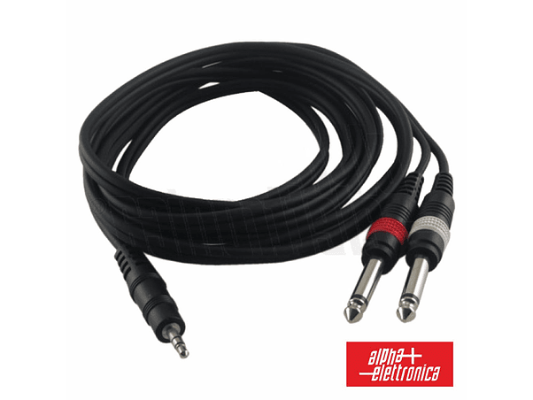 CABO JACK 3.5MM MACHO ST / 2JACK 6.35MM MACHO MN 3M 1