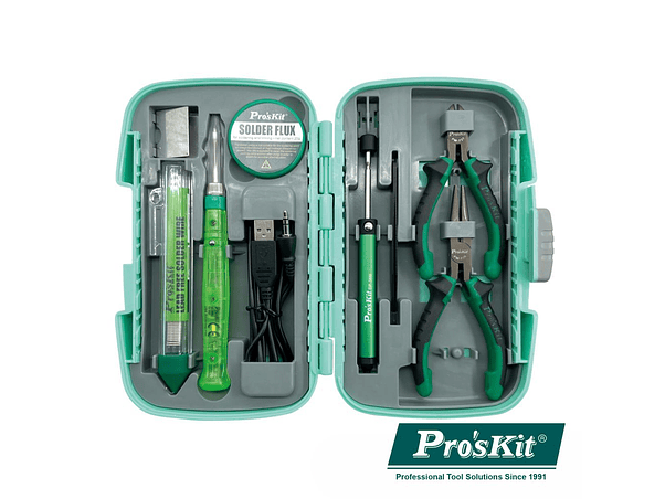 KIT FERRAMENTAS DE SOLDADURA COM 8 PEÇAS PROSKIT 1