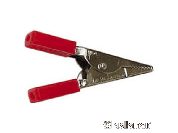 PINÇA CROCODILO 50MM VERMELHA VELLEMAN 1