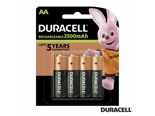 PILHA ULTRA RECARREGÁVEL AA 1.2V 2500MA 4X DURACELL 1