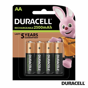 PILHA ULTRA RECARREGÁVEL AA 1.2V 2500MA 4X DURACELL
