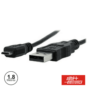 CABO USB-A 2.0 MACHO / MICRO USB-B MACHO 1.8M