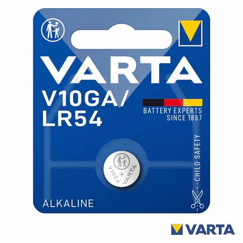 PILHA ALCALINA BOTÃO LR54/V10GA 1.5V VARTA