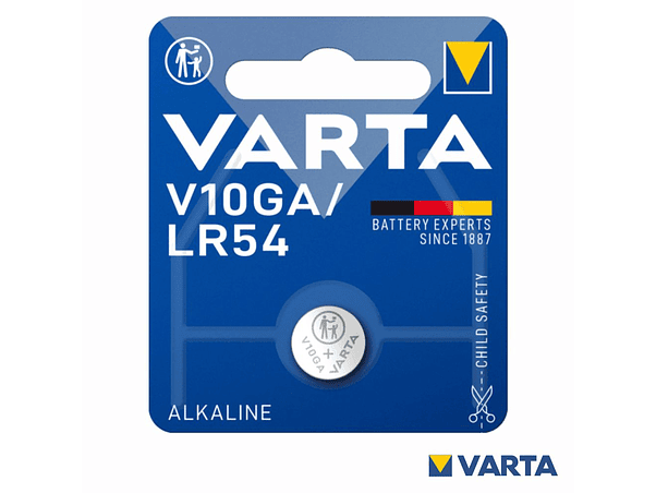 PILHA ALCALINA BOTÃO LR54/V10GA 1.5V VARTA 1
