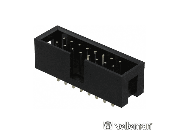 FICHA CONETORA MACHO PARA CI RECTO 2.54MM 16P VELLEMAN 1