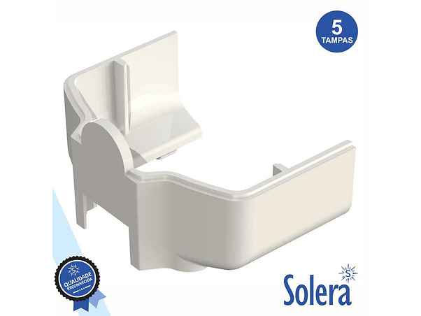 CONJUNTO 5 TAMPAS PARA CALHA TÉCNICA PVC SOLERA 1