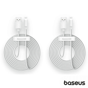 CONJUNTO 2 CABOS USB-A / LIGHTNING MACHO PD 1.5M BASEUS