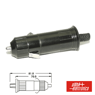 FICHA ISQUEIRO MACHO COM FUSÃVEL PARA SOLDAR