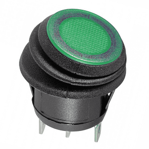 INTERRUPTOR PRESSÃO 3P SPST (ON)-OFF VERDE
