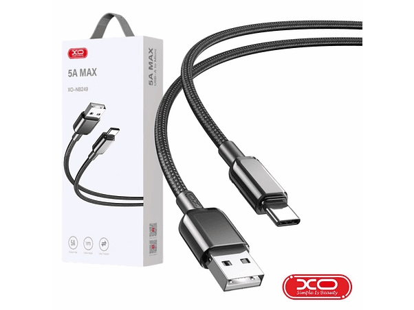 CABO USB-A MACHO / USB-C MACHO 1M PRETO XO 1
