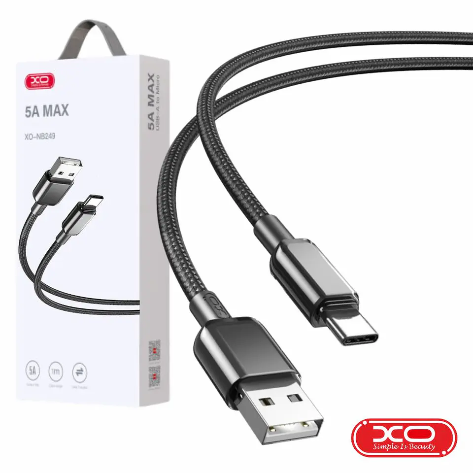 CABO USB-A MACHO / USB-C MACHO 1M PRETO XO 1