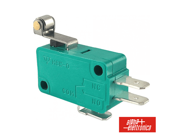 COMUTADOR MICROSWITCH 16A PATILHA PEQUENA COM RODIZIO 1