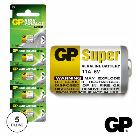 PILHA ALCALINA 11A 6V 5X BLISTER GP