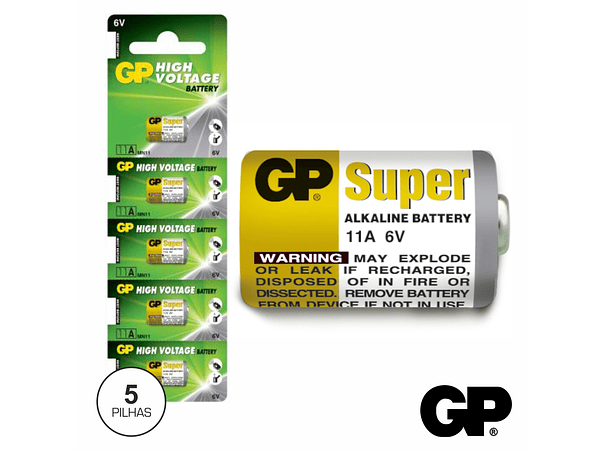 PILHA ALCALINA 11A 6V 5X BLISTER GP 1