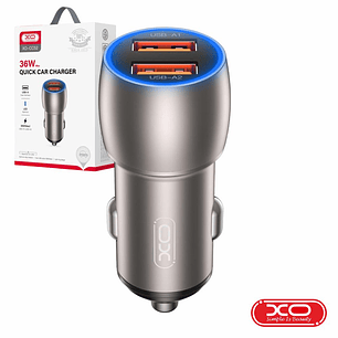 ADAPTADOR ISQUEIRO 2 USB-A 5V 36W QC 3.0 XO