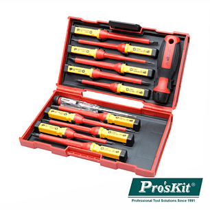 CONJUNTO DE 13 CHAVES FENDAS / PHILIPS / POZIDRIV PROSKIT