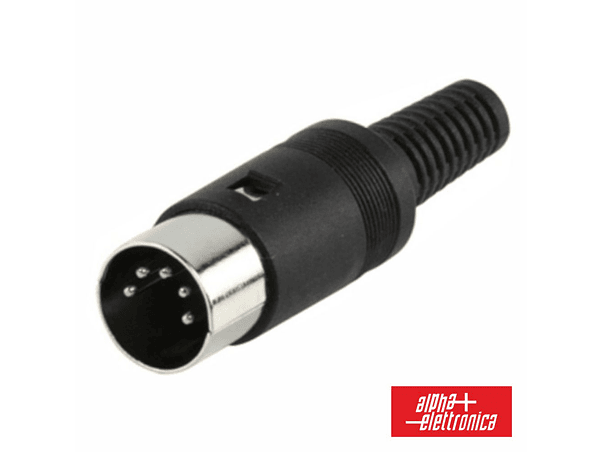 FICHA DIN 5P MACHO PVC PARA SOLDAR 1