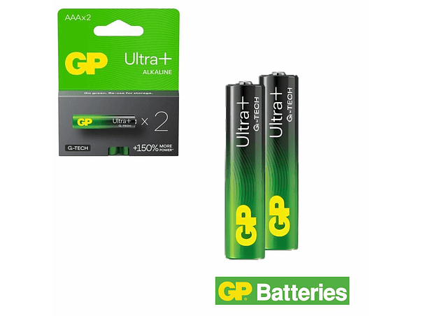 PILHA ULTRA ALCALINA PLUS LR03/AAA 1.5V 2X BLISTER GP 1