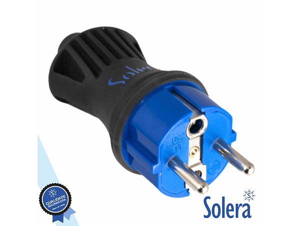 FICHA SCHUKO MACHO 16A/250V IP44 PRETO SOLERA 1