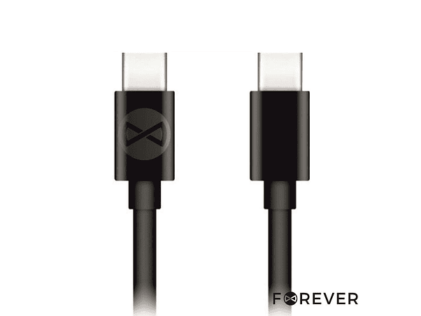 CABO USB-C MACHO / USB-C PRETO PD 3A 1M FOREVER 1