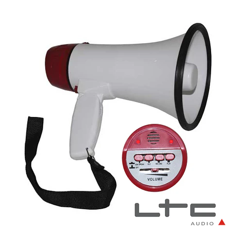 MEGAFONE 20W BAT RECARREGÁVEL REC MIC EMBUTIDO LTC