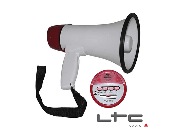 MEGAFONE 20W BAT RECARREGÁVEL REC MIC EMBUTIDO LTC 1