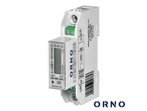 CONTADOR DE ENERGIA 230V/100A 1 MÓDULO PARA CALHA DIN ORNO 1
