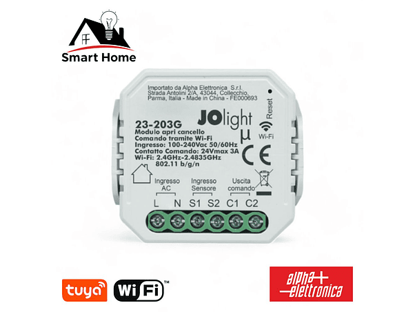 MÓDULO AUTOMAÇÃO PARA CONTROLO DE PORTÃµES WIFI TUYA ALPHA 1