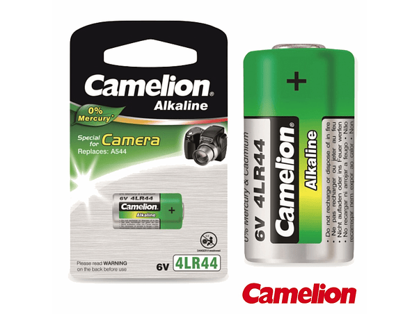 PILHA ALCALINA 4LR44 6V 165MA BLISTER CAMELION 1