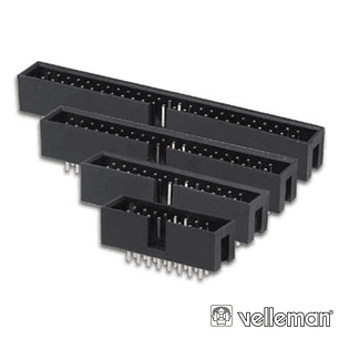 FICHA CONETORA MACHO PARA CI RECTO 2.54MM 26P VELLEMAN