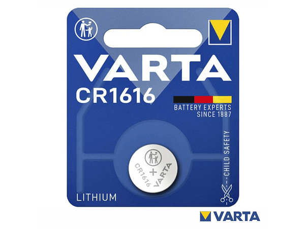 PILHA LÍTIO BOTÃO CR1616 3V BLISTER VARTA 1