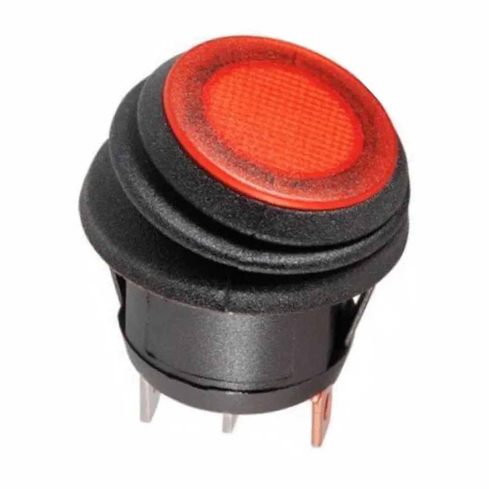 INTERRUPTOR PRESSÃO 3P SPST (ON)-OFF VERMELHO 1