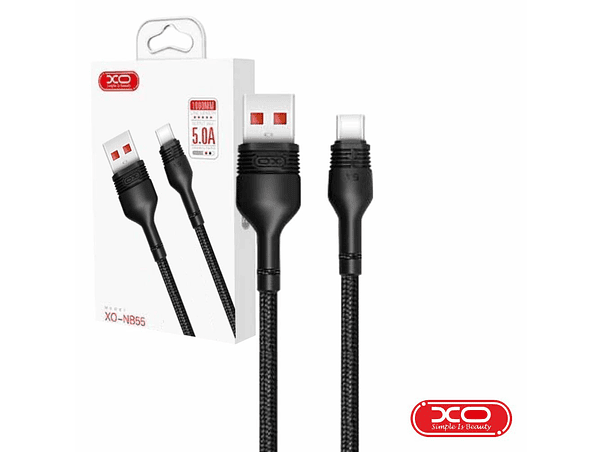 CABO USB-A MACHO / USB-C MACHO 5A 1M PRETO XO 1