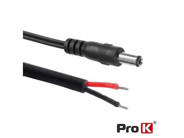 FICHA ALIMENTAÇÃO DC FÊMEA 5.5X2.5MM COM CABO 270MM PROK 1